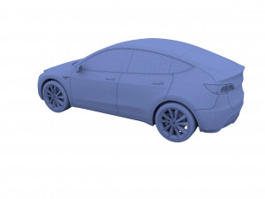 tesla model y midnight silver 3D Model