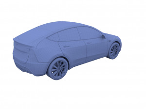 tesla model y midnight silver 3D Model