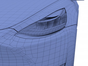 tesla model y midnight silver 3D Model