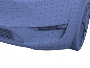 tesla model y midnight silver 3D Model