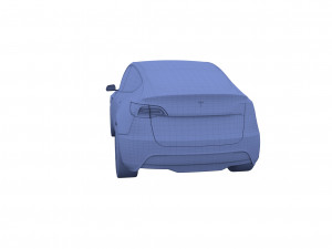 tesla model y white 3Dモデル
