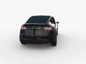 tesla model y black Modello 3D