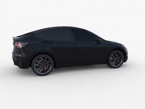 tesla model y black Modello 3D