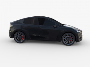 tesla model y black Modello 3D