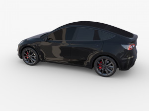 tesla model y black Modello 3D