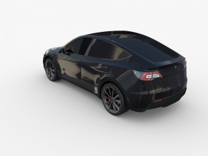 tesla model y black Modello 3D