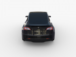 tesla model y black Modello 3D