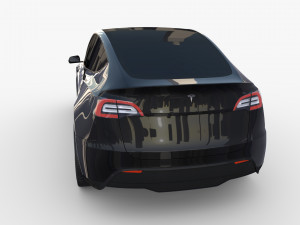 tesla model y black Modello 3D