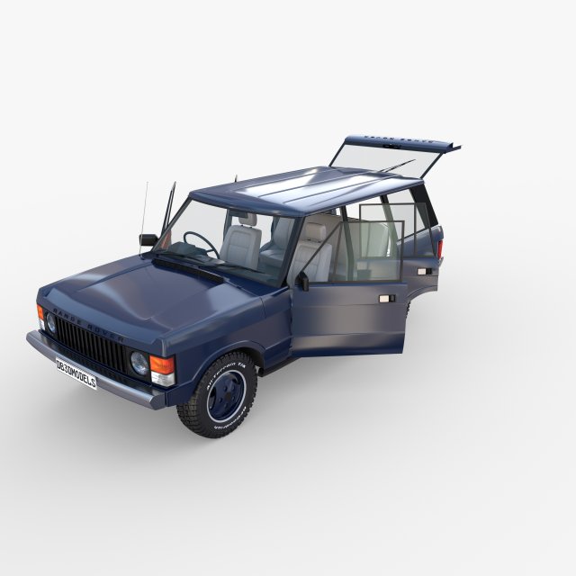 range rover classic with interior rhd 3D Model .c4d .max .obj .3ds .fbx .stl .blend 
