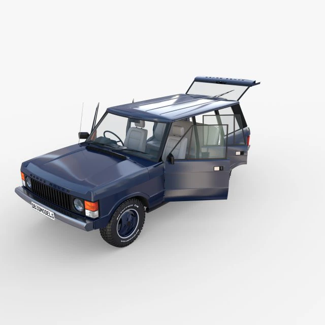 Range Rover Classic с салоном с правым рулем 3D Модель .c4d .max .obj .3ds .fbx .stl .blend