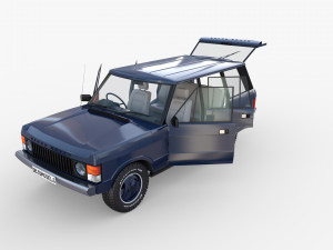 range rover classic with interior rhd 3D Model