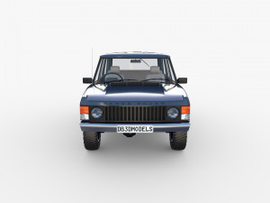 range rover classic with interior rhd 3D Model