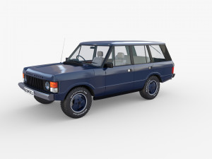 range rover classic with interior rhd 3D Model