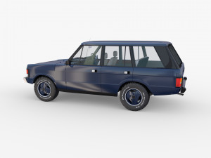 range rover classic with interior rhd 3D Model