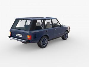 range rover classic with interior rhd 3D Model