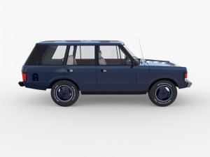 range rover classic with interior rhd 3D Model