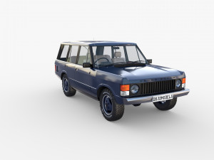 range rover classic with interior rhd 3D Model
