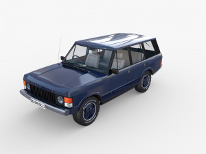 range rover classic with interior rhd 3D Model