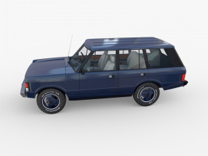 range rover classic with interior rhd 3D Model