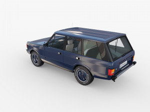 range rover classic with interior rhd 3D Model