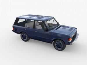 range rover classic with interior rhd 3D Model