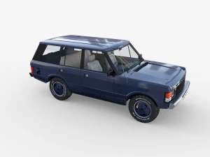 Range Rover Classic с салоном с правым рулем 3D Модель