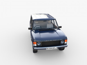 range rover classic with interior rhd 3D Model