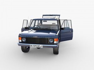 range rover classic with interior rhd 3D Model