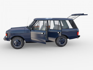 range rover classic with interior rhd 3D Model