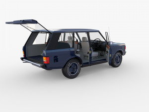 range rover classic with interior rhd 3D Model