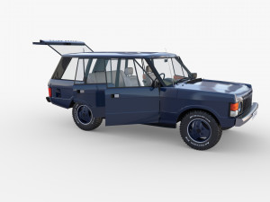 range rover classic with interior rhd 3D Model