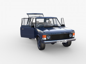 range rover classic with interior rhd 3D Model