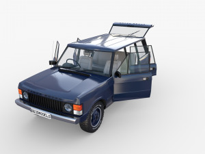 range rover classic with interior rhd 3D Model