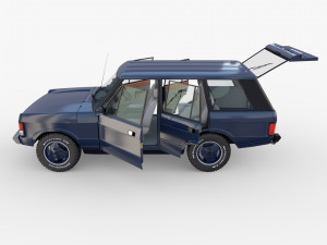 range rover classic with interior rhd 3D Model