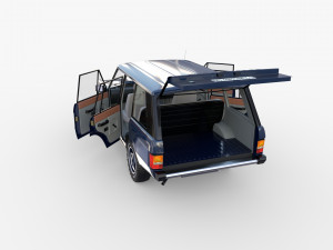 range rover classic with interior rhd 3D Model