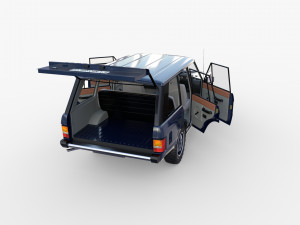 range rover classic with interior rhd 3D Model