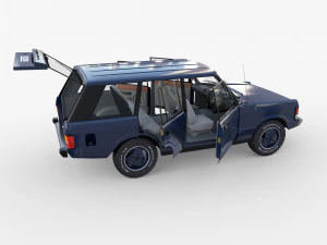 Range Rover Classic с салоном с правым рулем 3D Модель