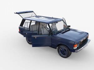 range rover classic with interior rhd 3D Model