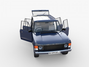 range rover classic with interior rhd 3D Model