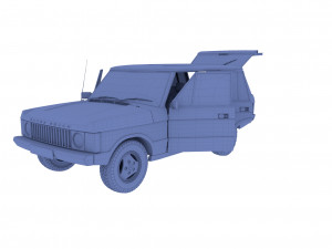 range rover classic with interior rhd 3D Model