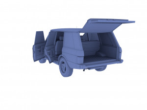 range rover classic with interior rhd 3D Model