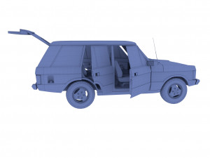 range rover classic with interior rhd 3D Model