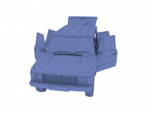 range rover classic with interior rhd 3D Model