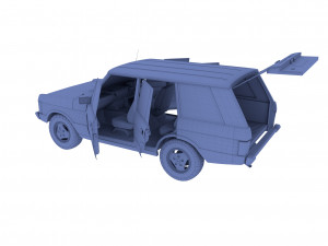 range rover classic with interior rhd 3D Model