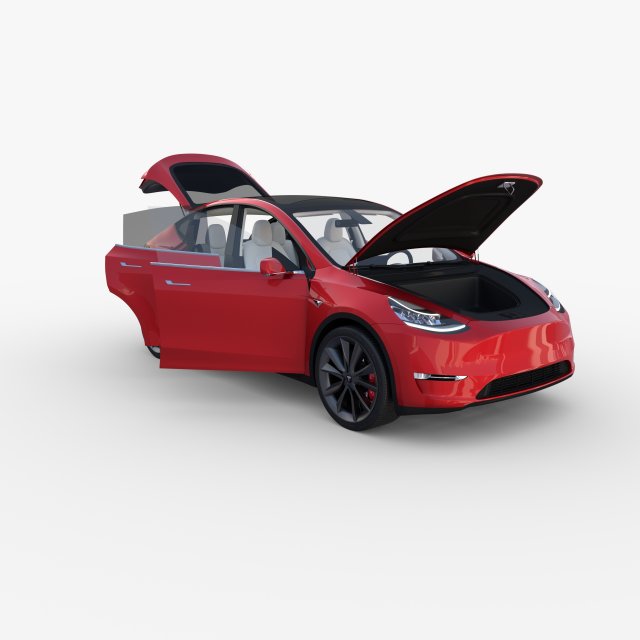 Red model hot sale y white interior