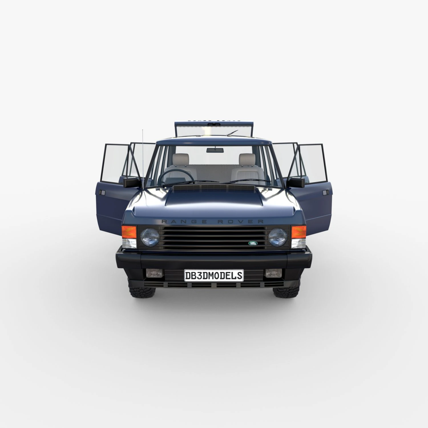 range rover classic with interior rhd v2 3D Model .c4d .max .obj .3ds .fbx .stl .blend