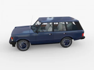 range rover classic with interior rhd v2 3D Model