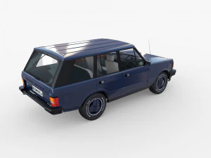 range rover classic with interior rhd v2 3D Model