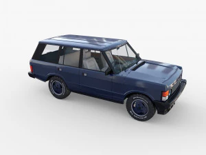 range rover classic with interior rhd v2 3D Model