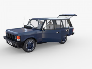 range rover classic with interior rhd v2 3D मॉडल